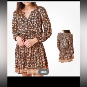 Faherty Reva floral long sleeve dress  NOT Sz XS